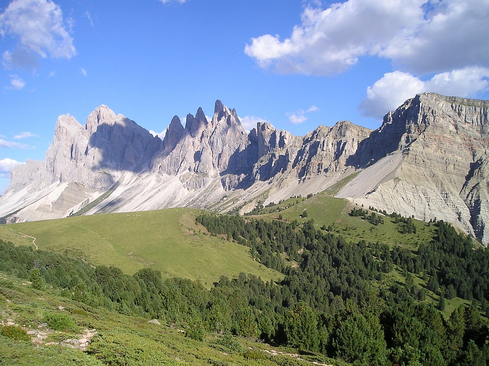 South tyrol view rock walls