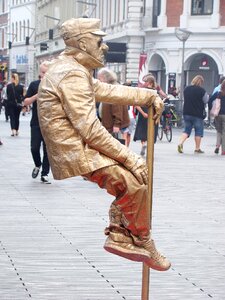 Street performer living statue photo