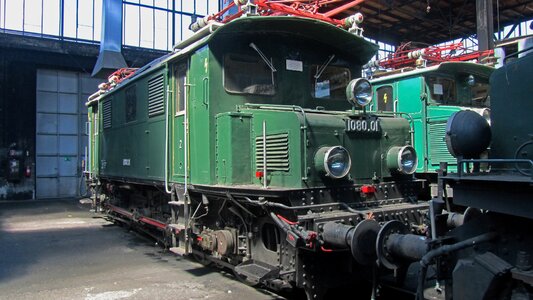 Railway museum locomotive towing vehicle photo