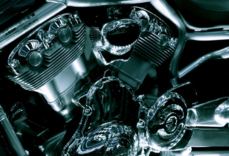 Motorcycle black and white