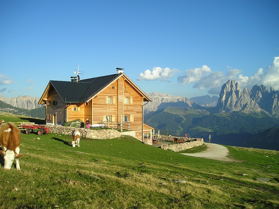Sassolungo mountains dolomites