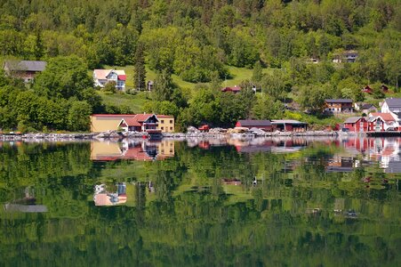 Fjord summer mirroring
