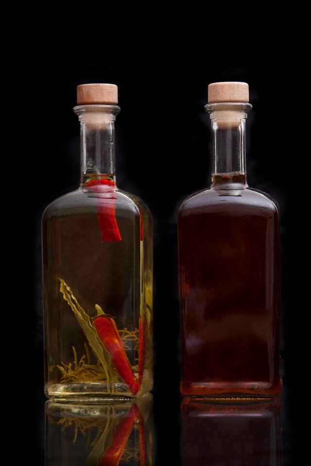 Bottles spicy glass bottles