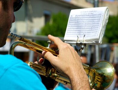 Trumpet fingers music photo