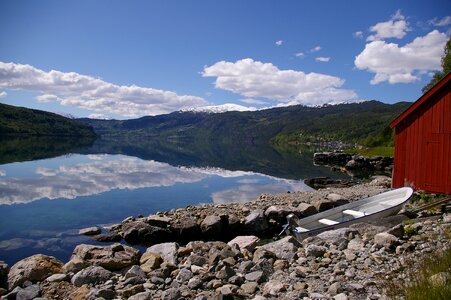 Landscape water fjord photo