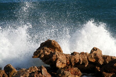 Splash sea rock photo