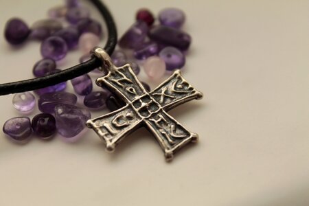 Cross pendant amethyst