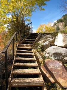 Wood stairs outdoors wood stairs mountains wood stairs nature photo