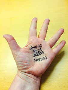 Friday fingers extended