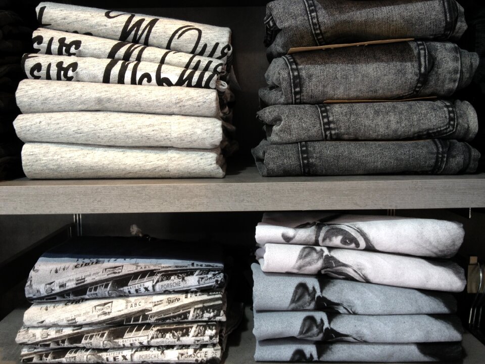 Jean stack garment store
