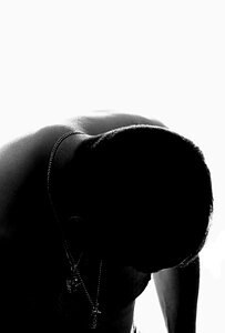 Black and white male emotion
