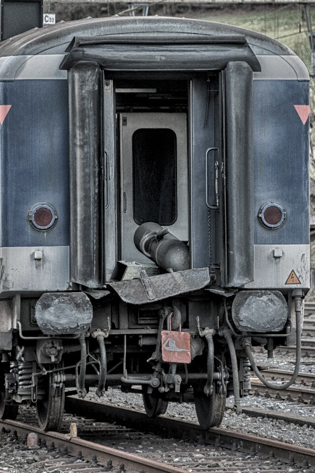 Railway wagon railway rail vehicle photo