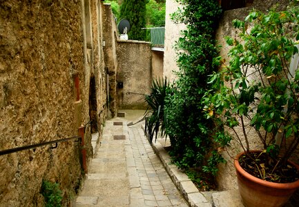 Medieval village lane pavers photo