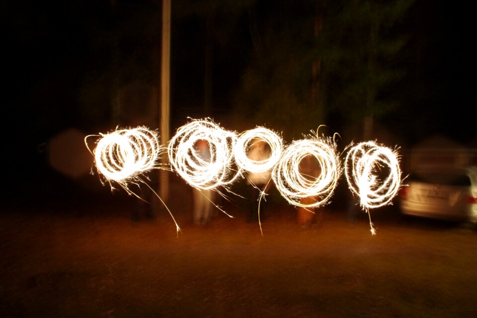 Celebration fireworks light