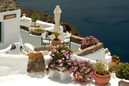 Santorini outlook sea photo