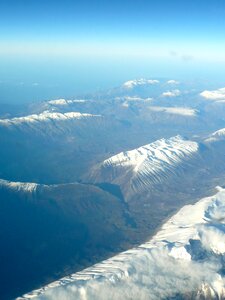 Snow aerial view aircraft