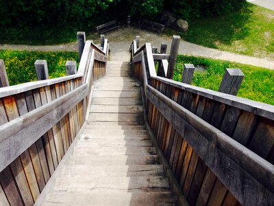 Stairs wood steep
