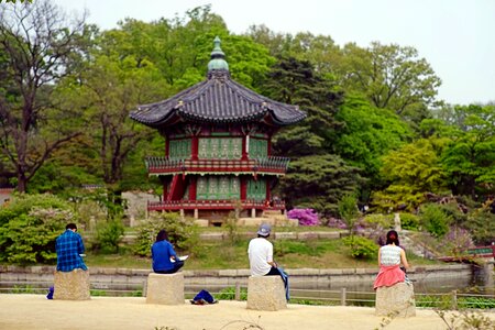 Student figure scenery