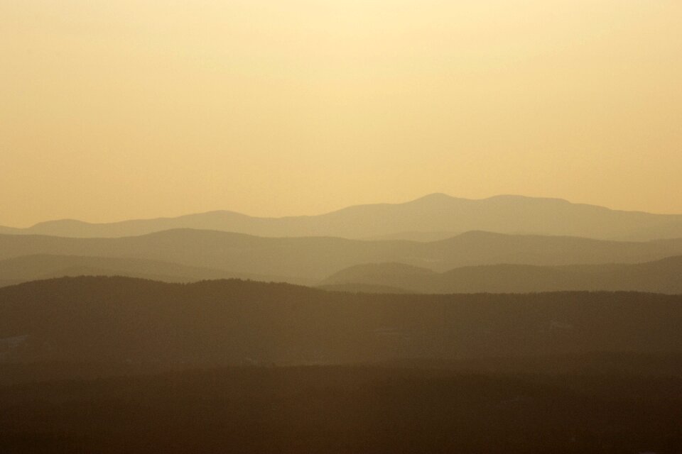 Mountain range sky calm