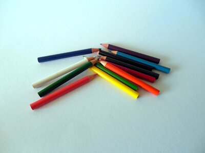Colorful crayons school photo