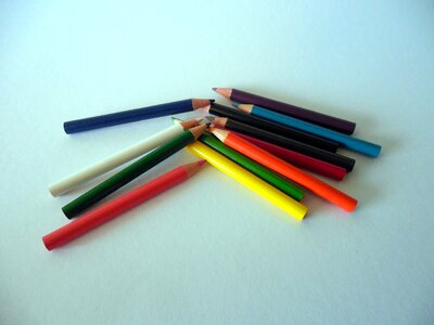 Colorful crayons school photo