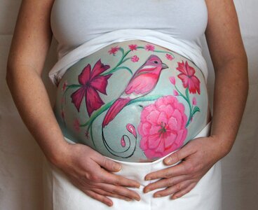 Bellypaint belly painting pregnant photo
