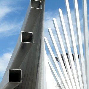 Mainz town hall square metal construction photo