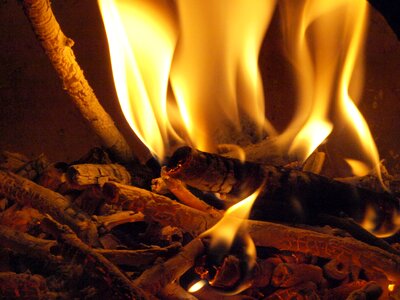 Burn blaze wood photo