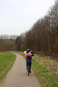 Balloons nature bike