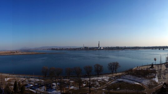 The yalu river korea scenery
