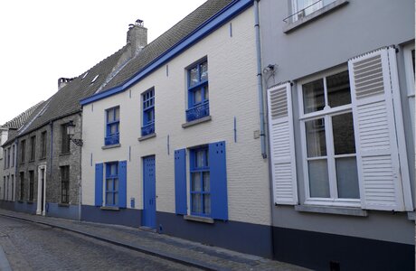 Street houses bruges