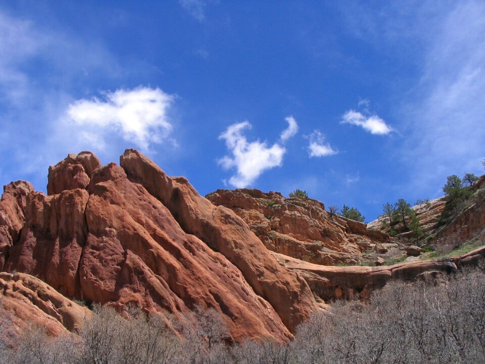 Rocks roxborough state park blue sky