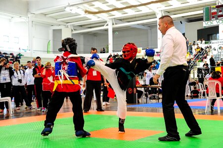 Martial ates kick boxing combat