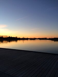 Water lake sunset photo