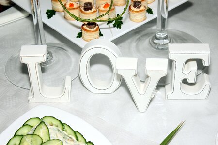 Love table decoration decoration