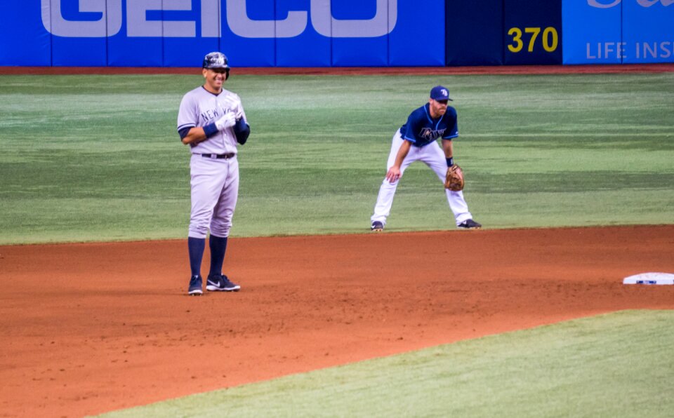 Yankees on base tropicana field