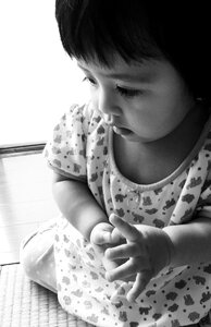 Black white thought child