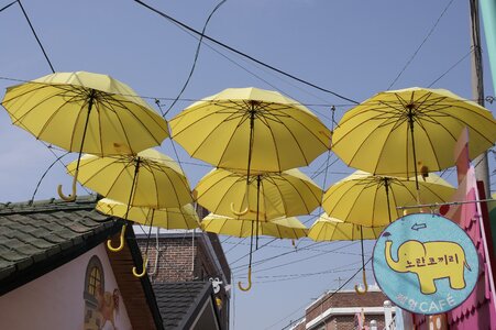 Yellow street ornament