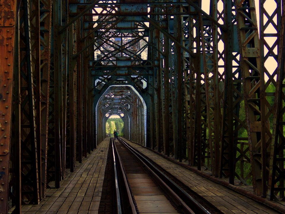 Bridge railway rails