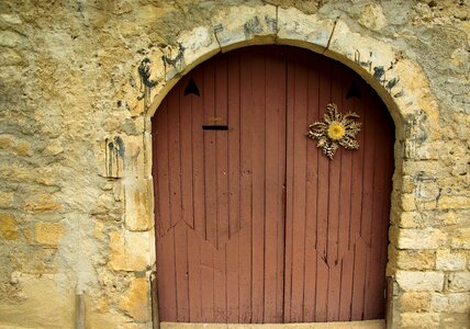 Door thistle stone wall