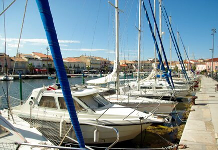 Mediterranean port sailing boats photo