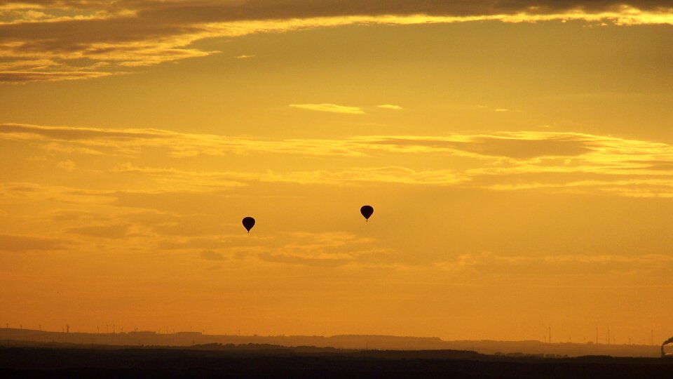 Romance balloon evening sky photo