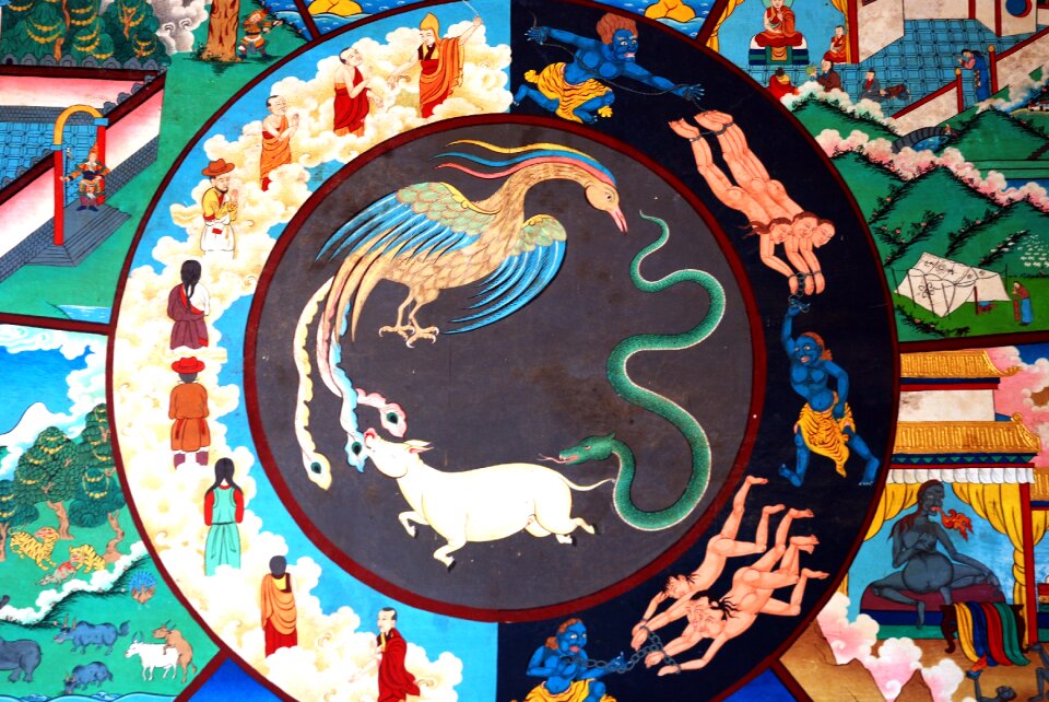 Nepal buddhism wheel