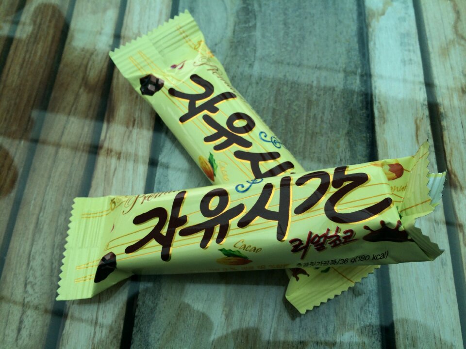 Chocolate confectionery free time snack