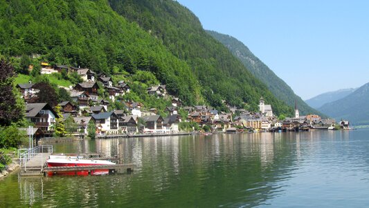 Water mountains village