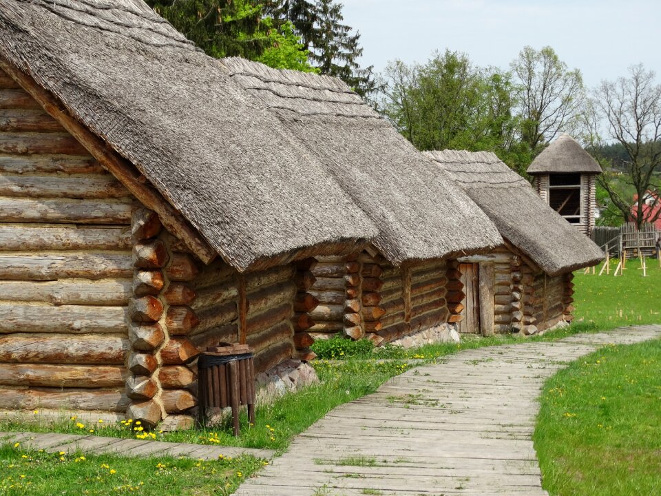 Wooden house castle grodzisko