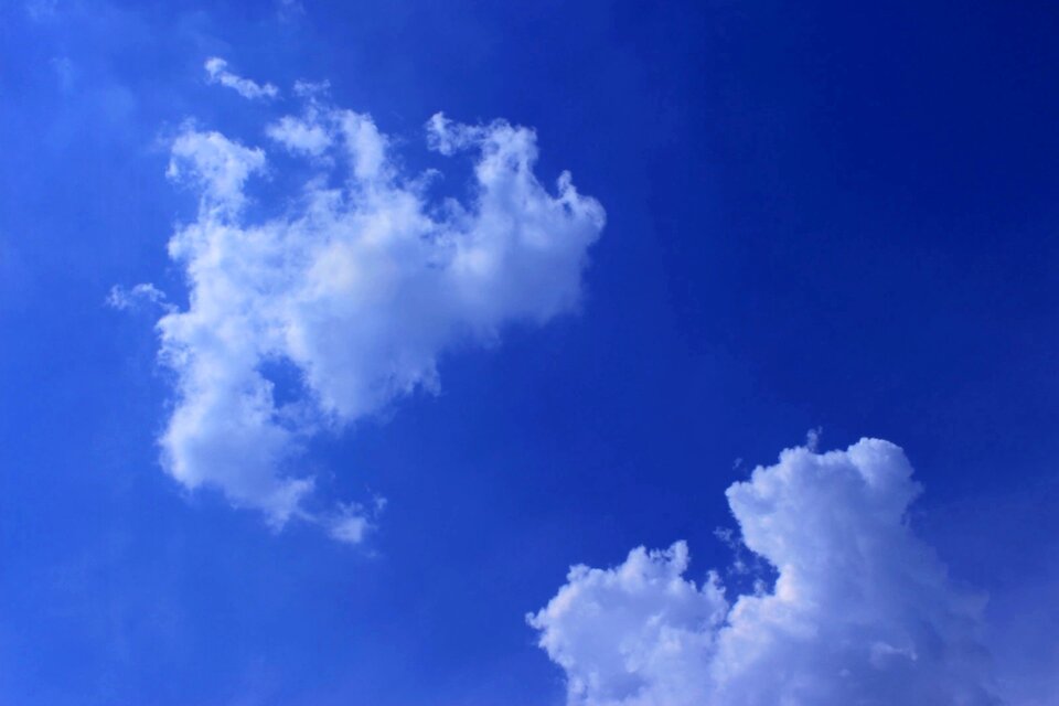 Blue sky white cloud heaven