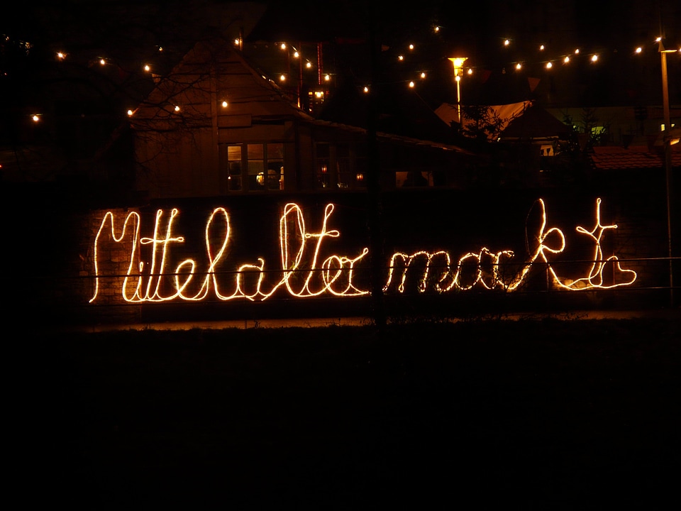 Light medieval market darkness