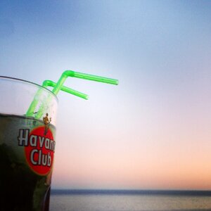 Sea sunset cocktail