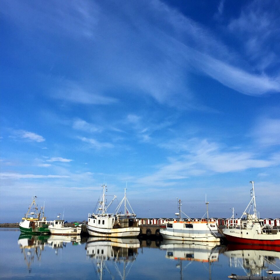 Fishermen calm morning